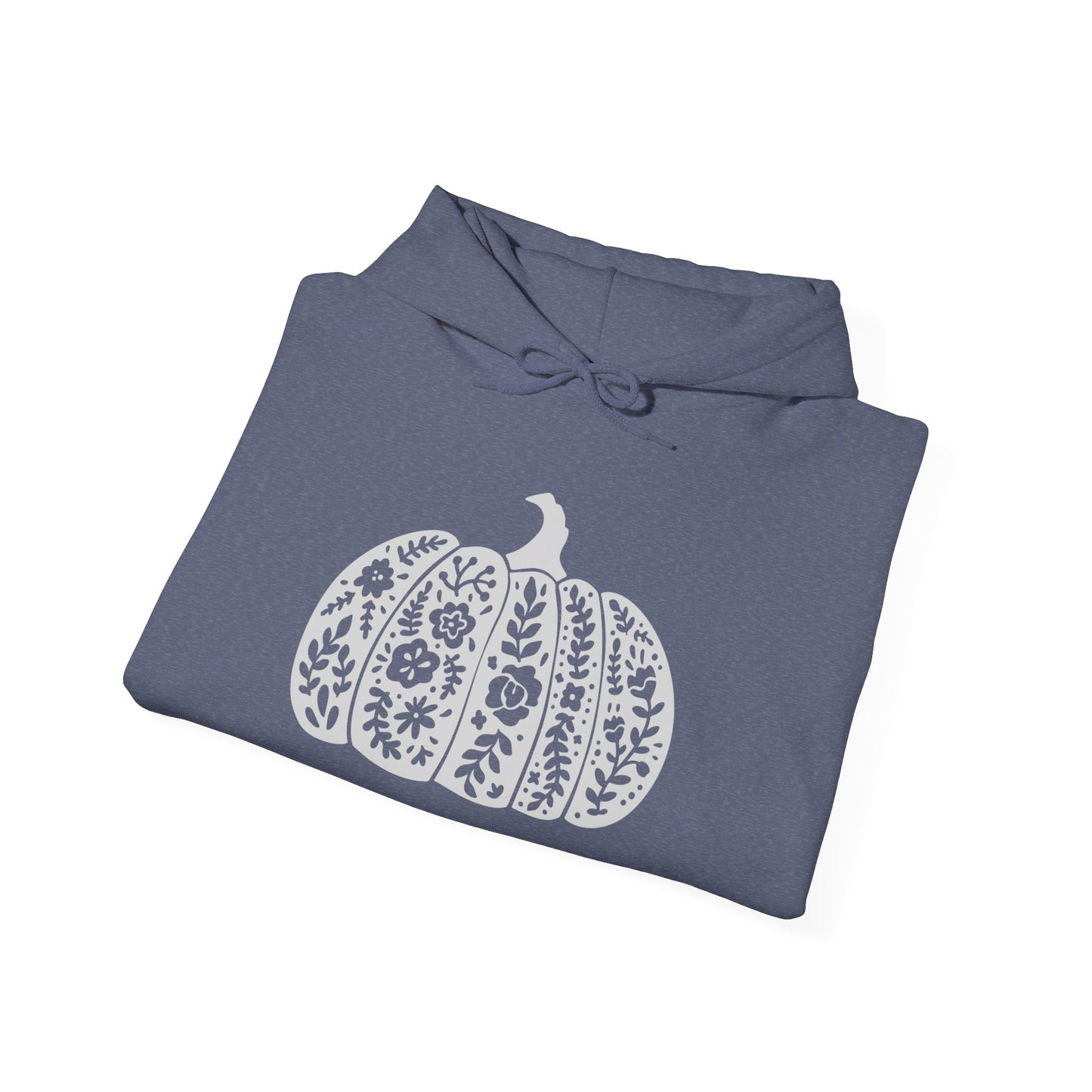 Heather Stencil Pumpkin Unisex Heavy Blend™ Hooded Sweatshirt