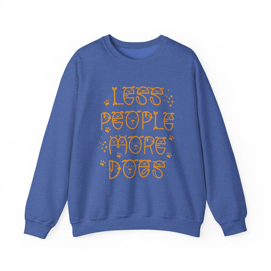 Less People More Dogs Unisex Heavy Blend™ Crewneck Sweatshirt