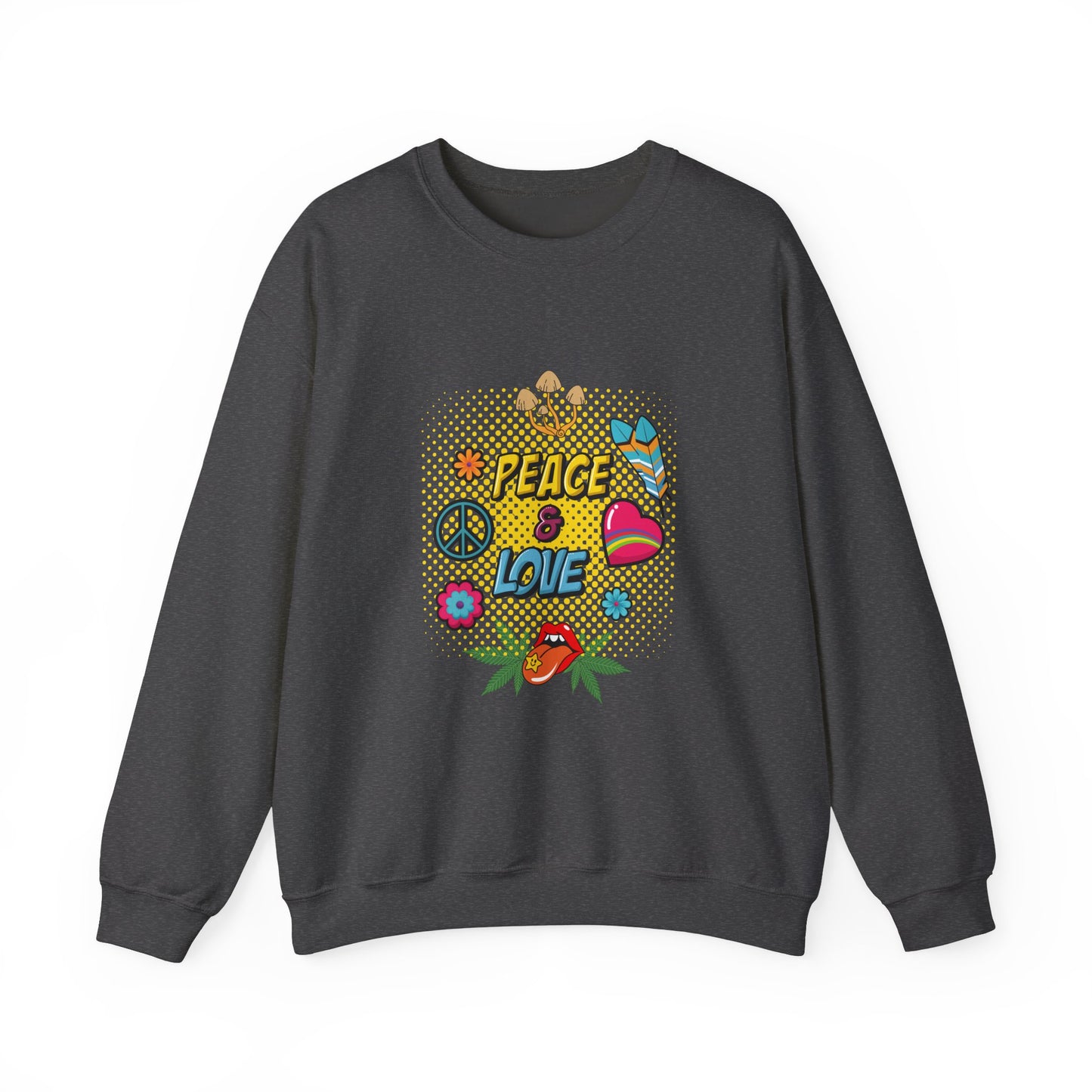 Peace & Love Unisex Heavy Blend™ Crewneck Sweatshirt