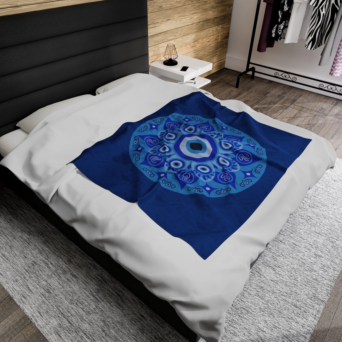 Evil Eye Velveteen Plush Blanket