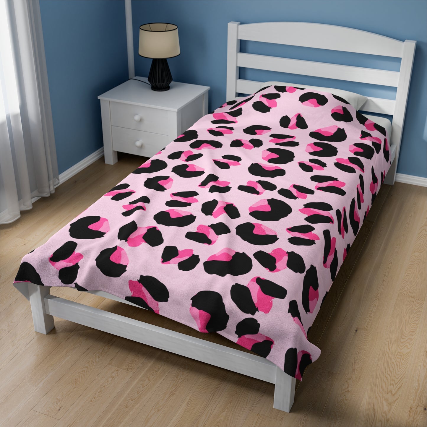 Pink Leopard Velveteen Plush Blanket