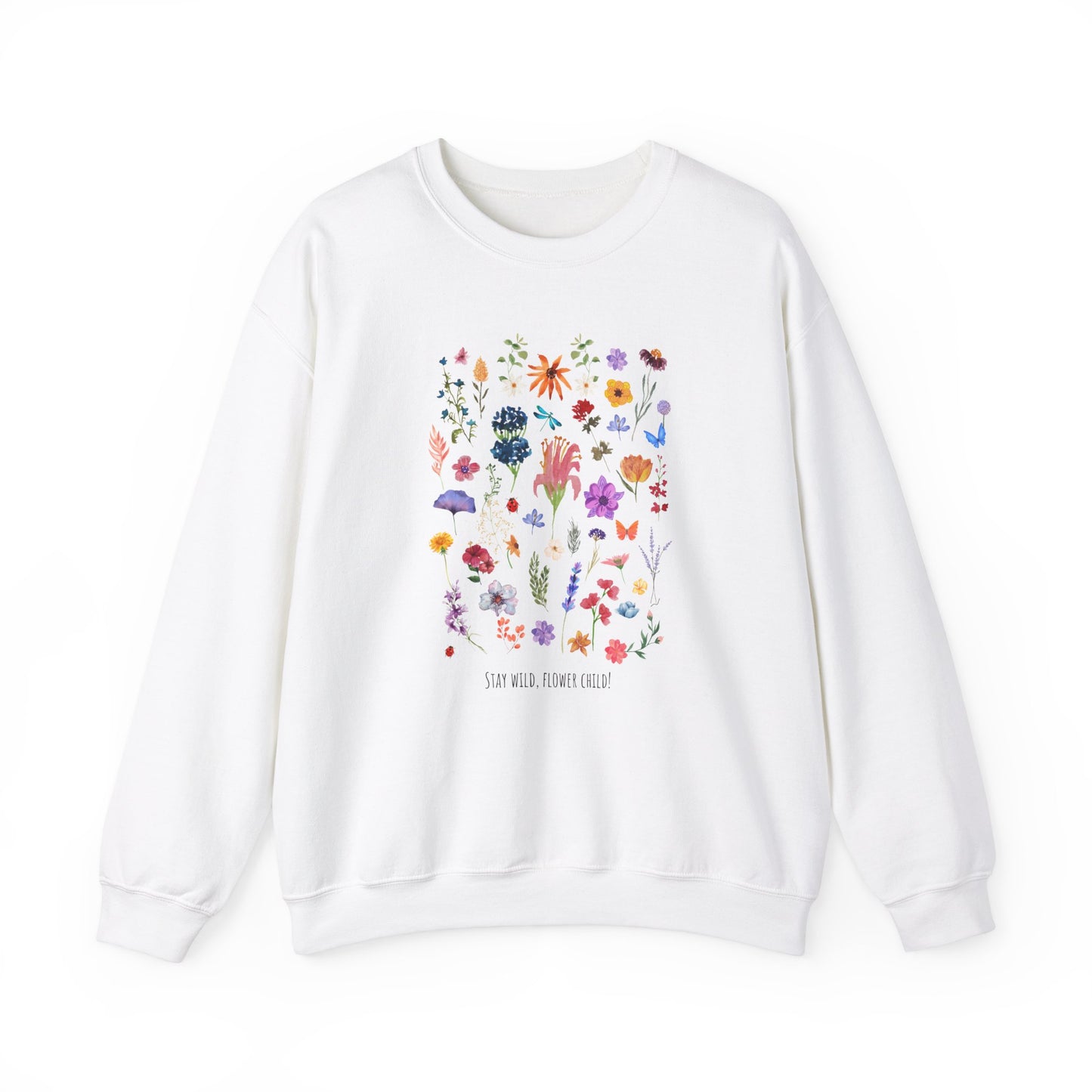 Stay Wild Flower Child Unisex Heavy Blend™ Crewneck Sweatshirt