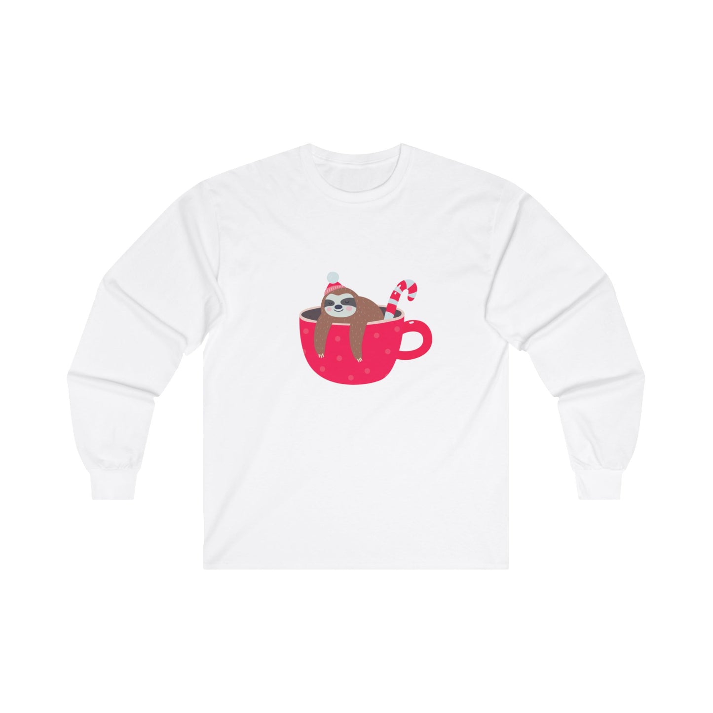 Pink Sloth Cocoa Unisex Ultra Cotton Long Sleeve Tee