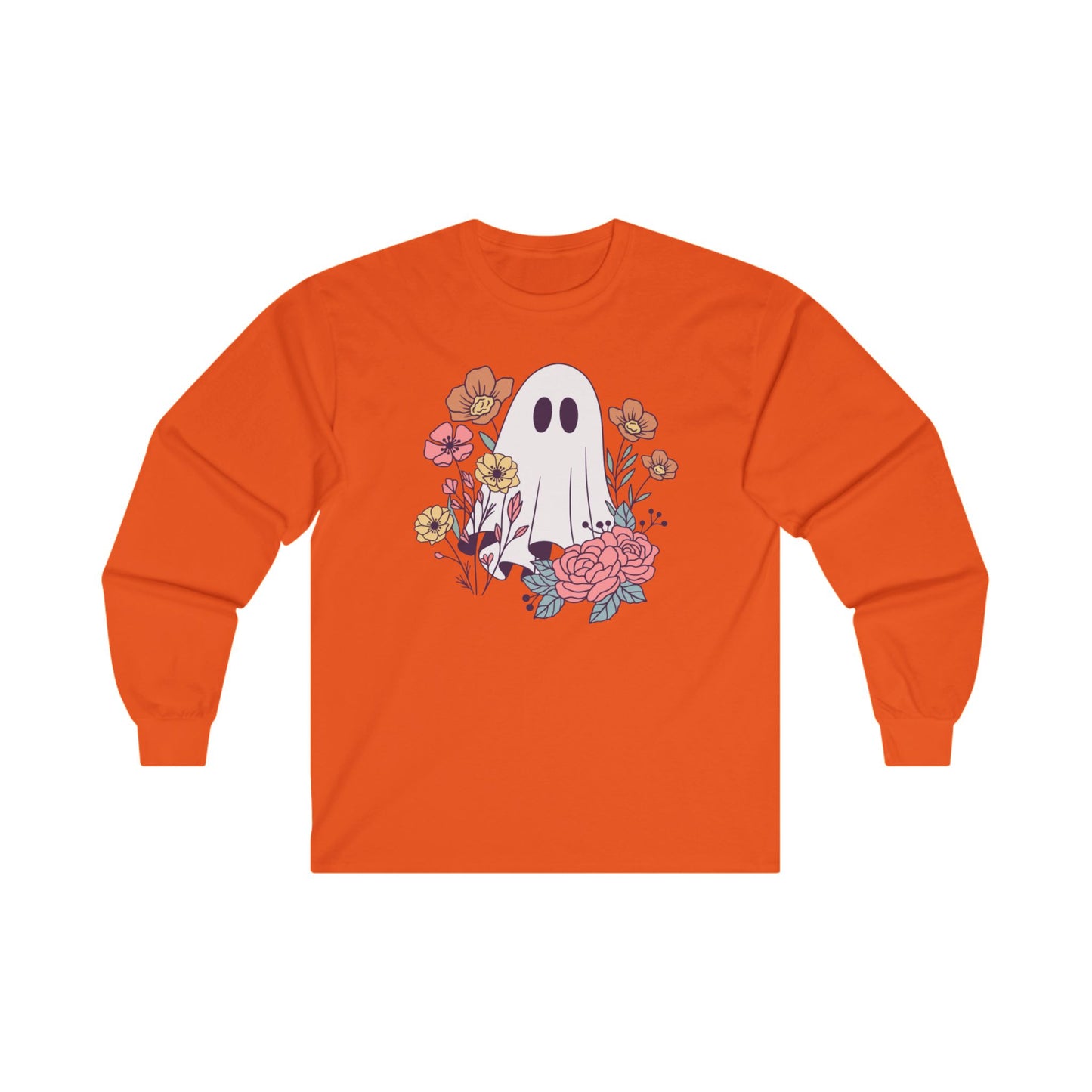 Boo Flowers Retro Unisex Ultra Cotton Long Sleeve Tee