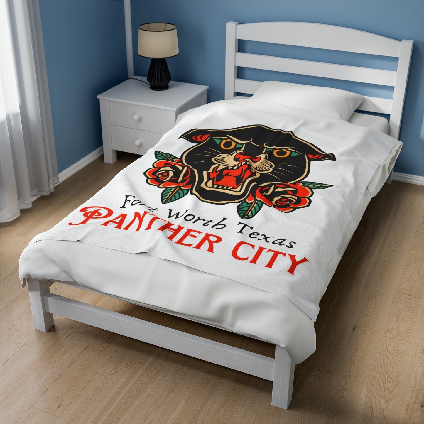 Panther City Velveteen Plush Blanket