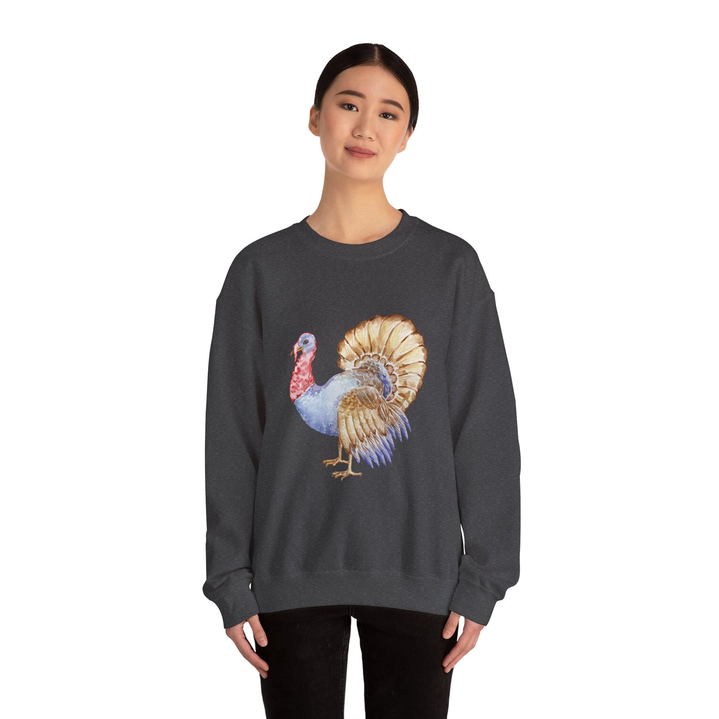 Watercolor Turkey Unisex Heavy Blend™ Crewneck Sweatshirt