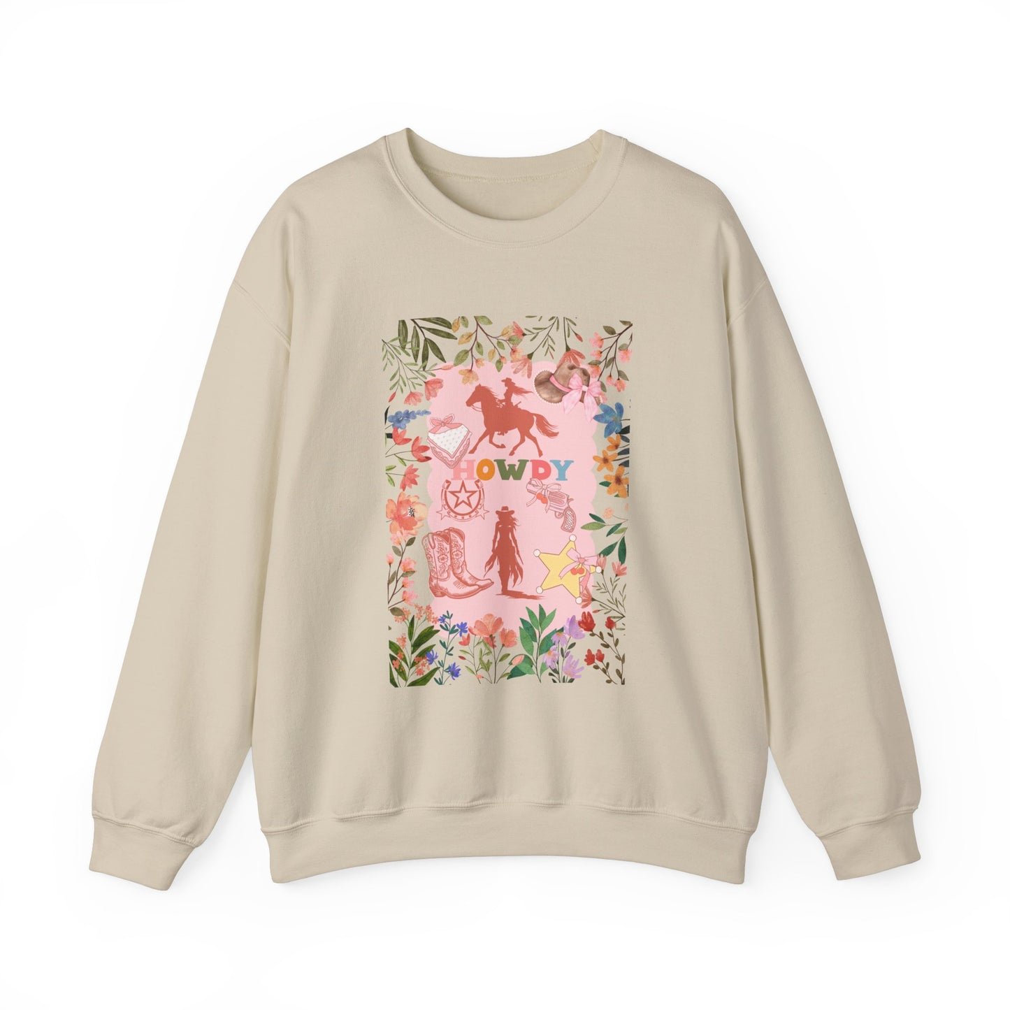 Howdy Floral Unisex Heavy Blend™ Crewneck Sweatshirt