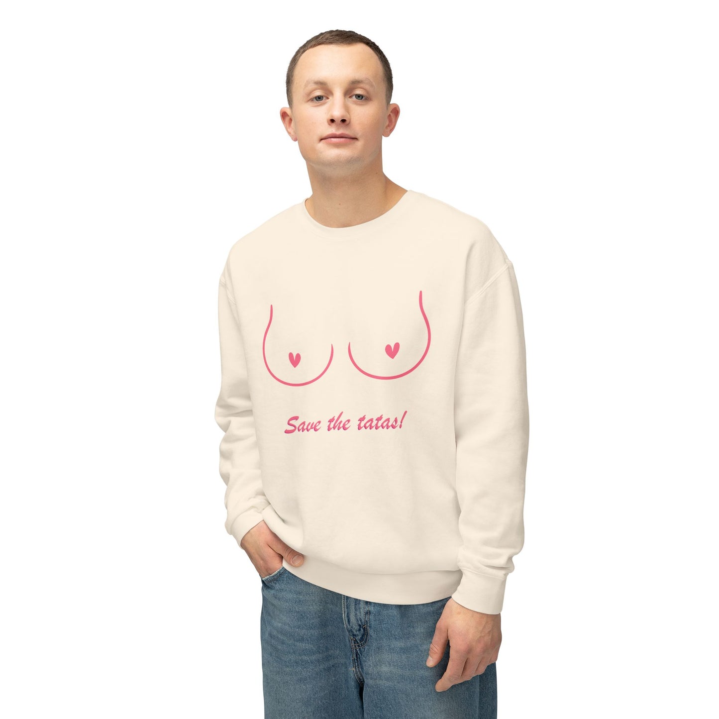 Save Tatas Unisex Lightweight Crewneck Sweatshirt