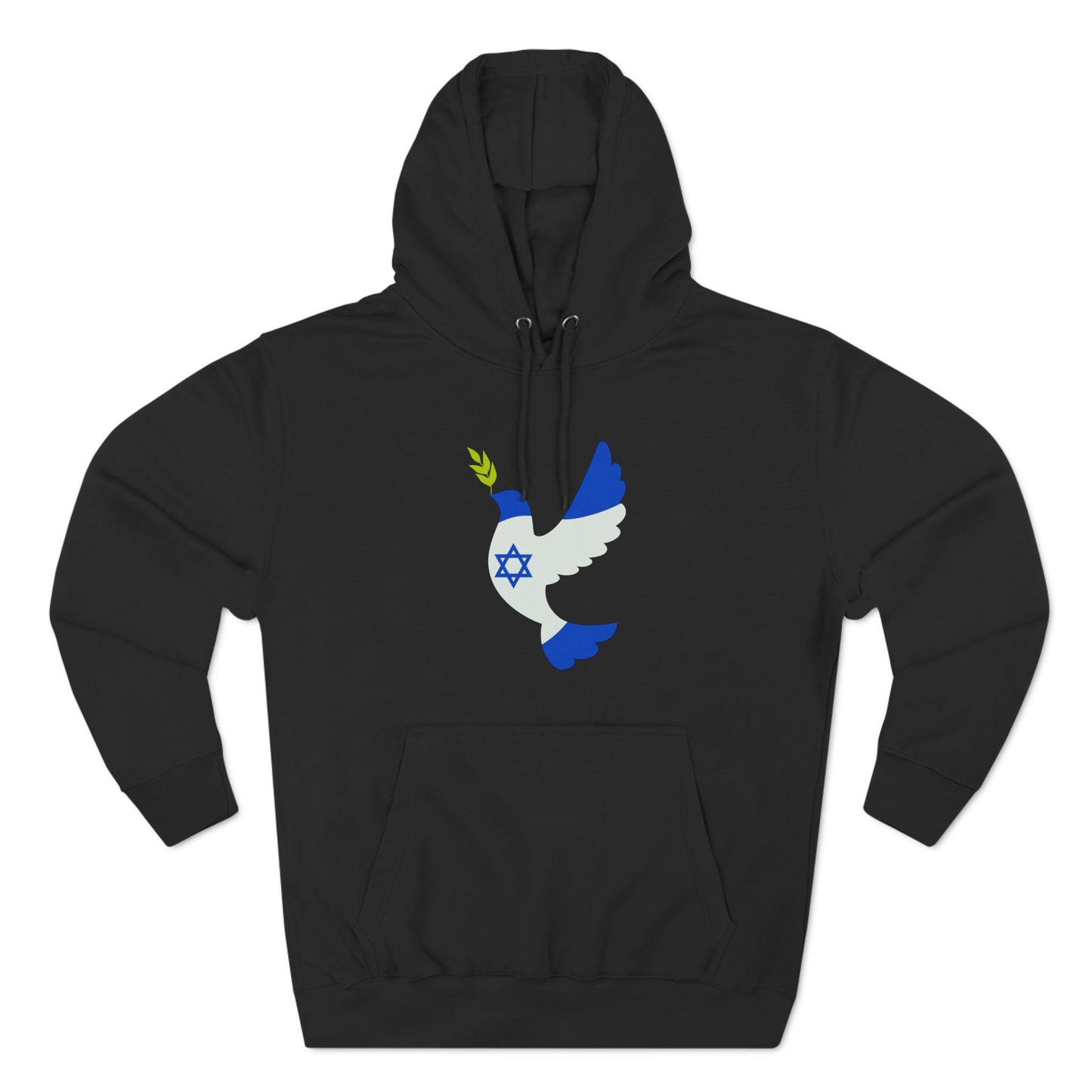 Hanukkah Dove Three-Panel Fleece Hoodie