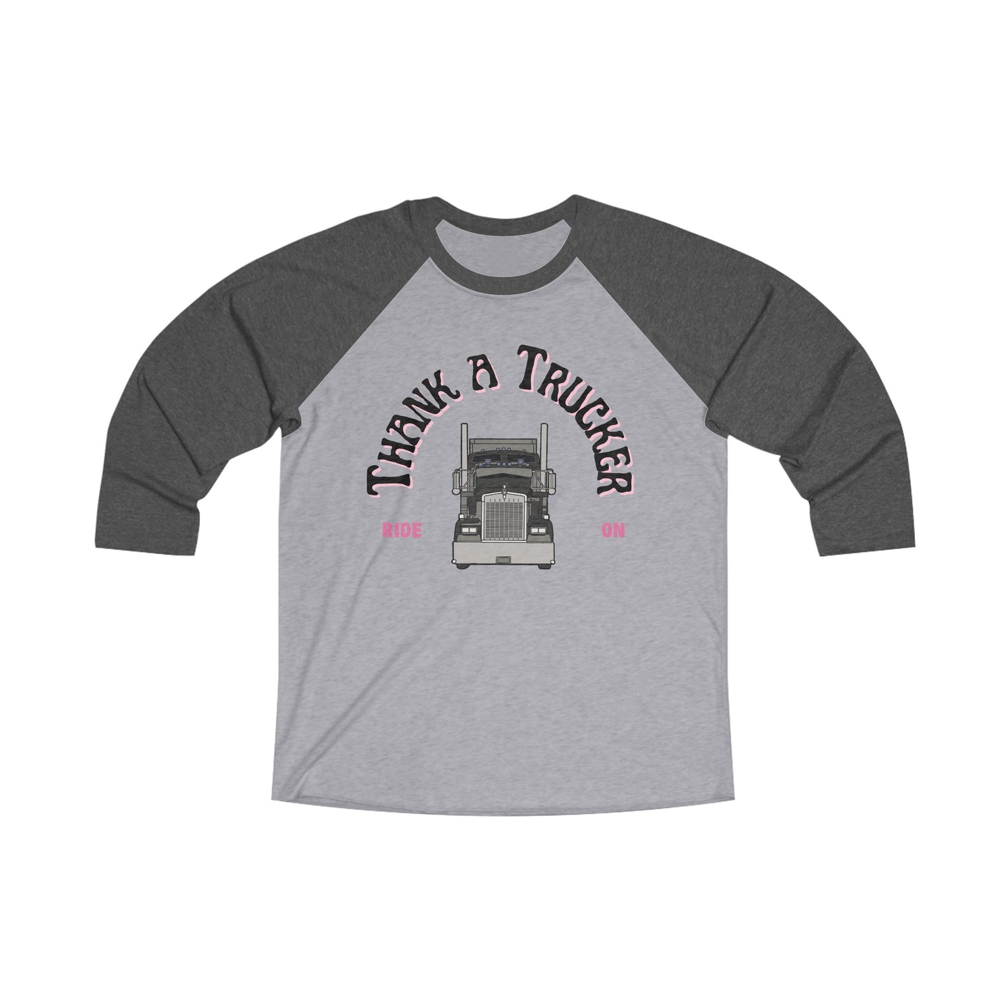 Ride On Trucker Unisex Tri-Blend 3\4 Raglan Tee