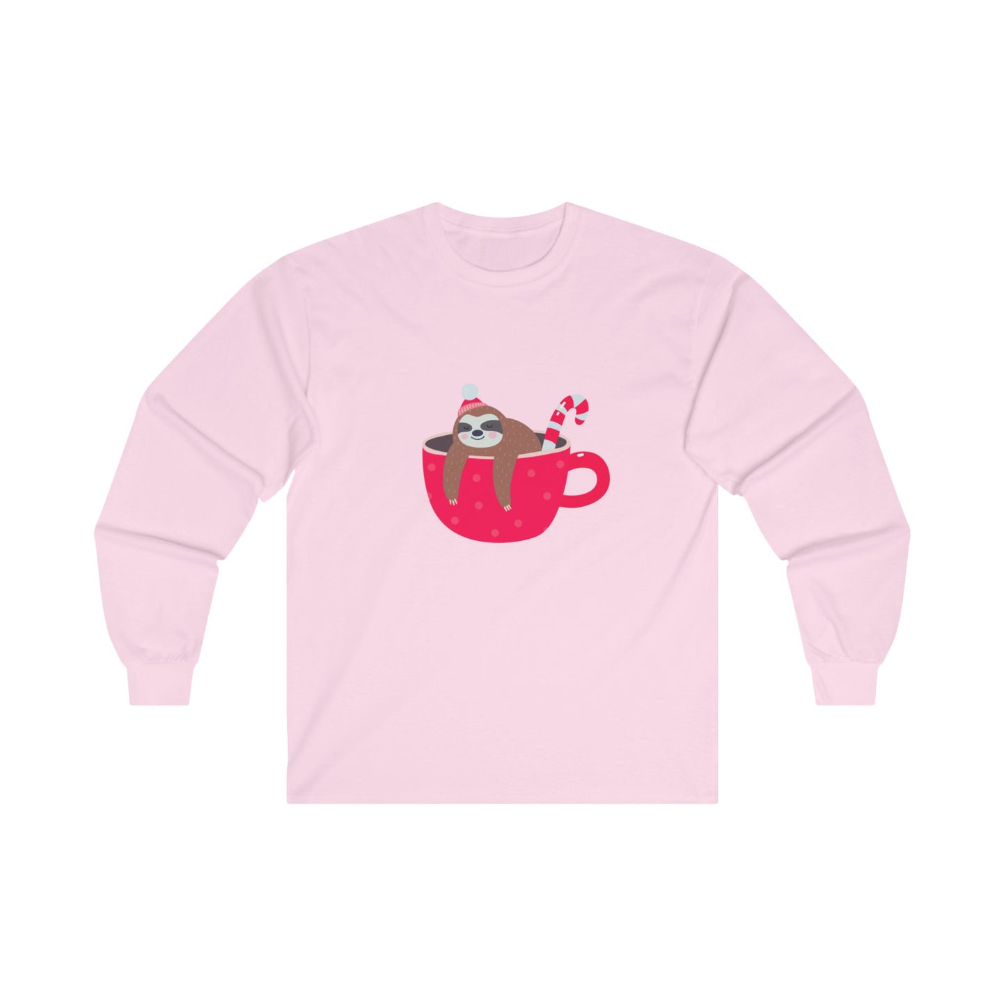 Pink Sloth Cocoa Unisex Ultra Cotton Long Sleeve Tee