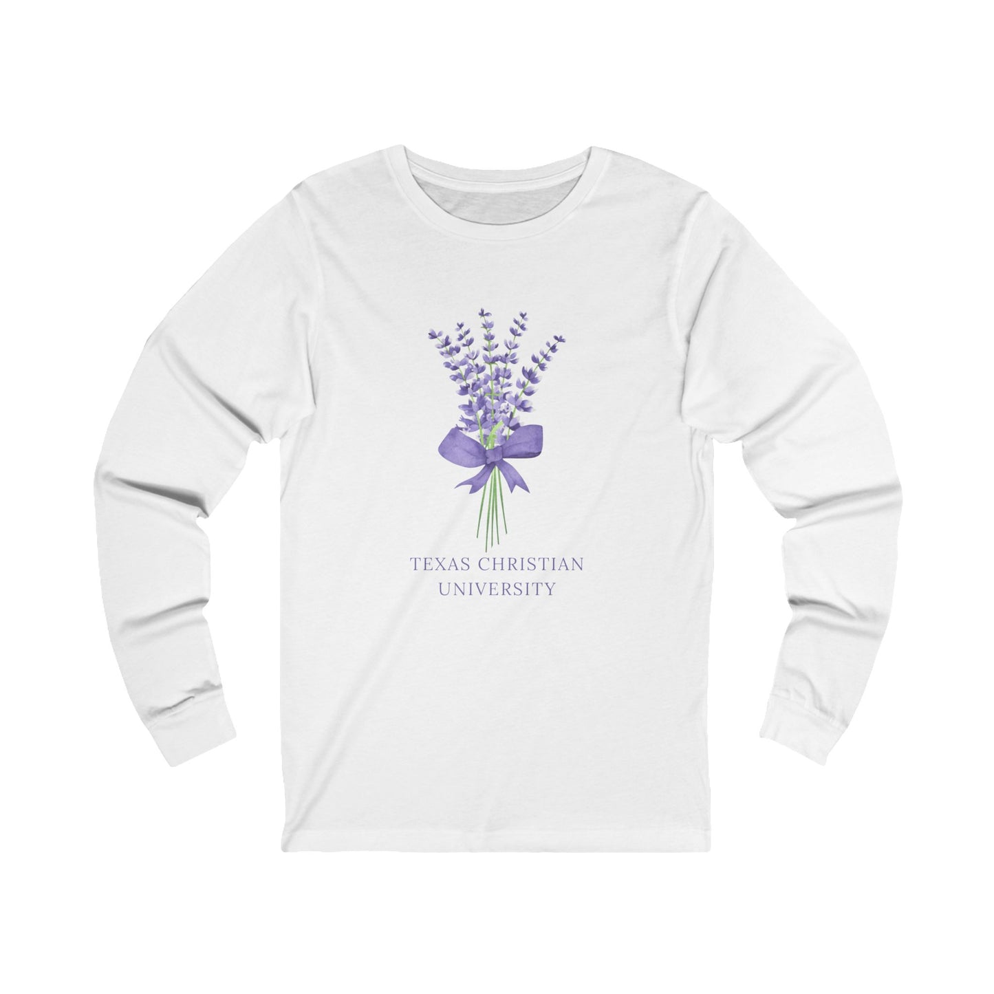 TCU Lavender Unisex Jersey Long Sleeve Tee