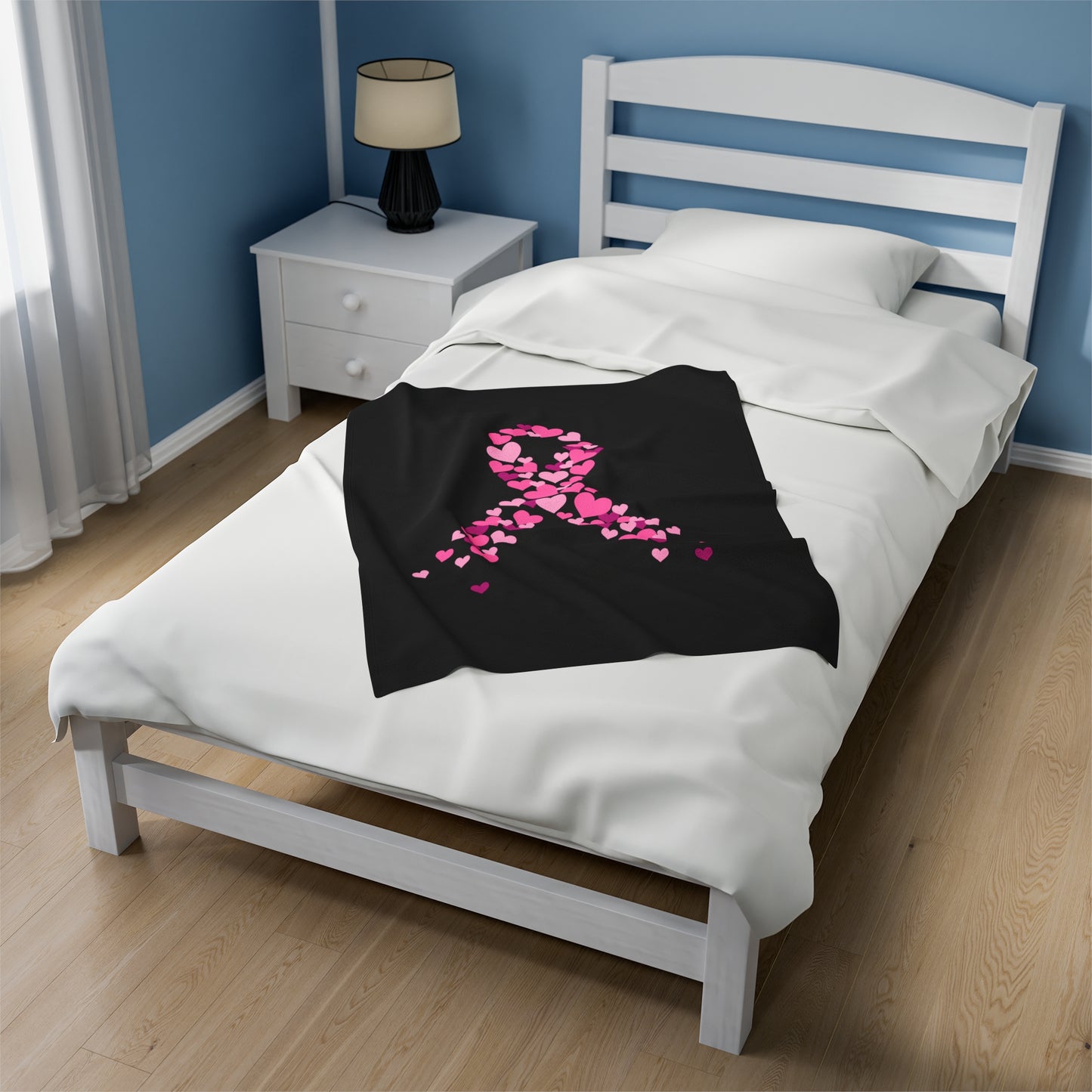 Breast Cancer Support Velveteen Plush Blanket