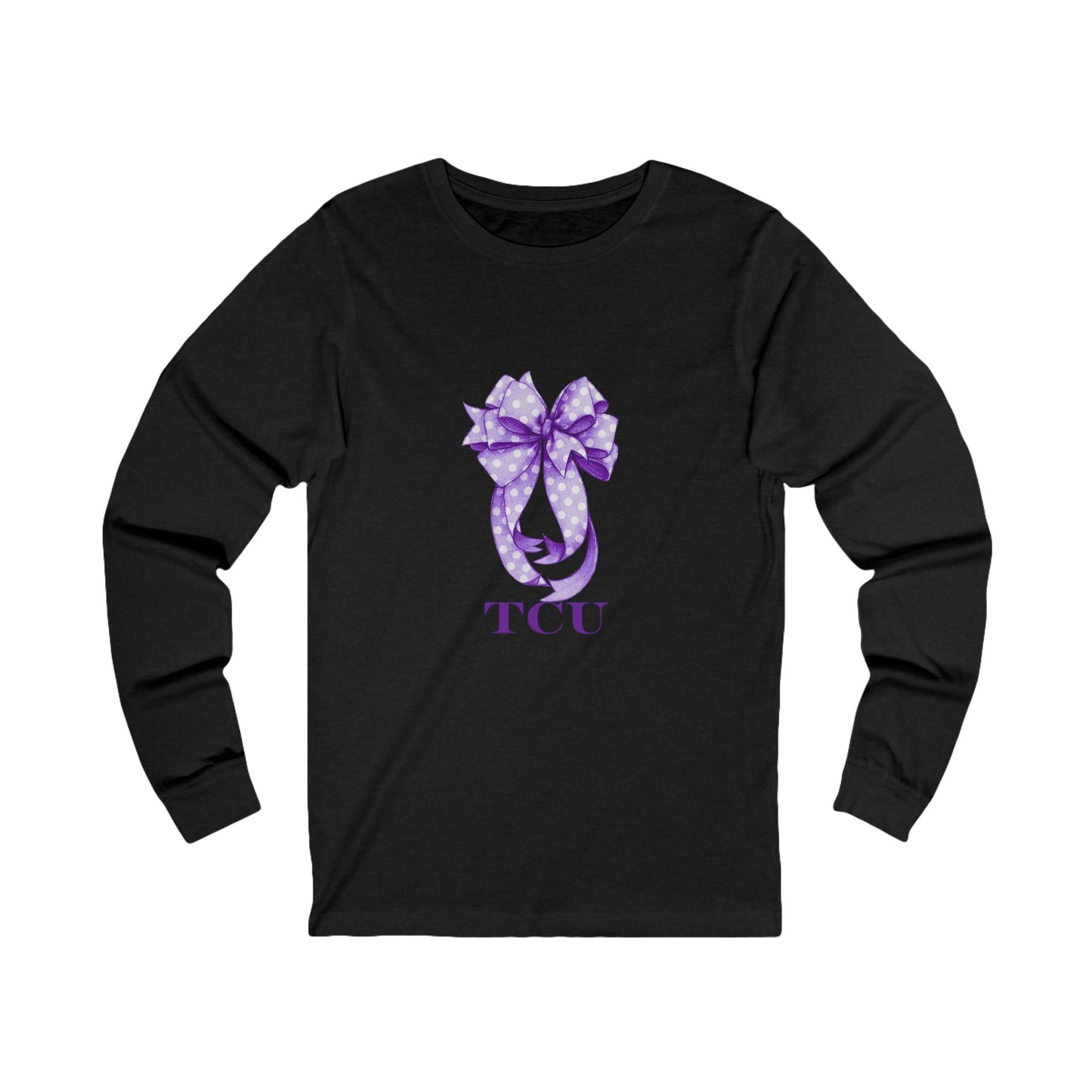 TCU Bow Unisex Jersey Long Sleeve Tee