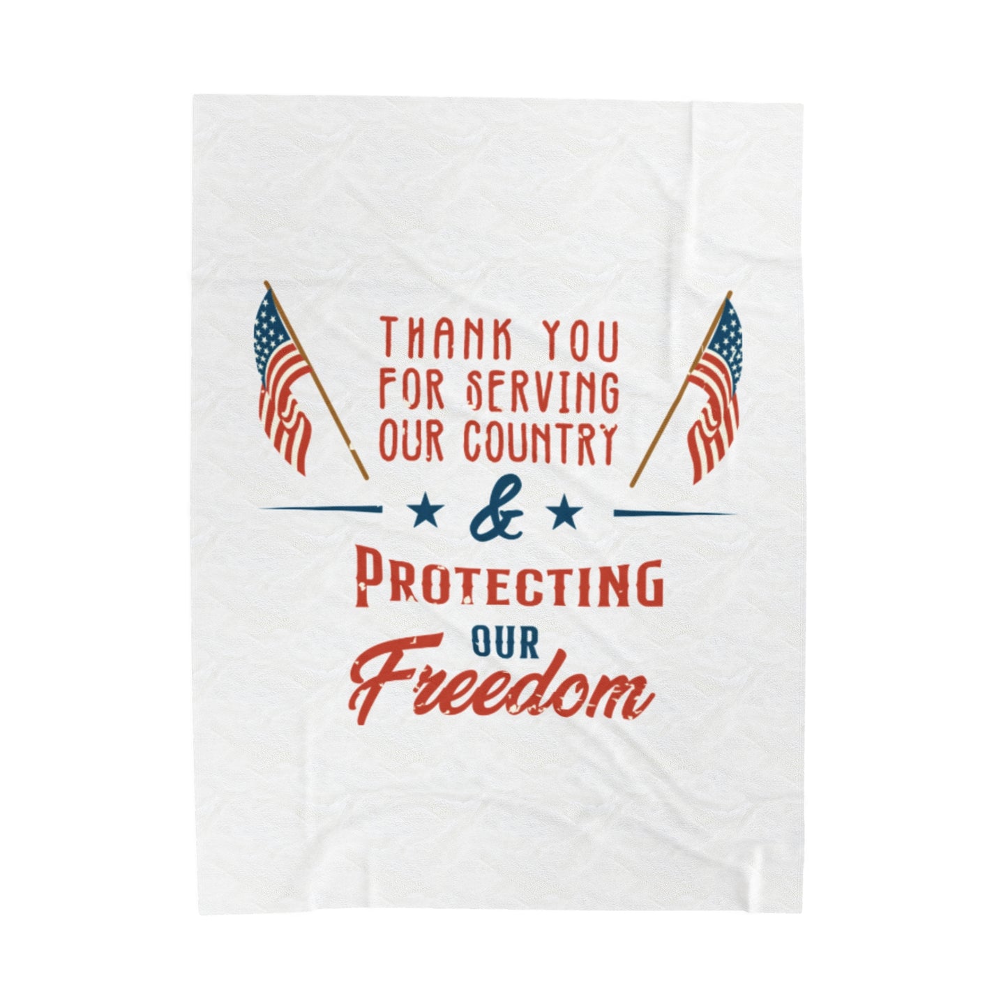 Thank You Veterans Velveteen Plush Blanket