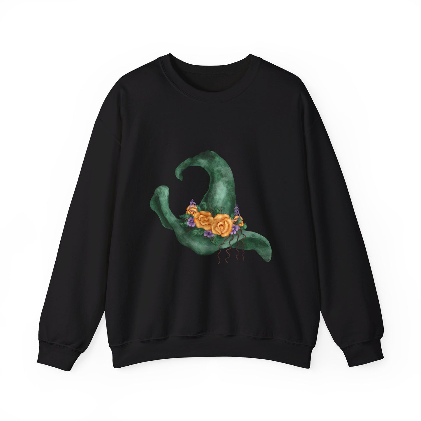 Green Witch Hat Unisex Heavy Blend™ Crewneck Sweatshirt