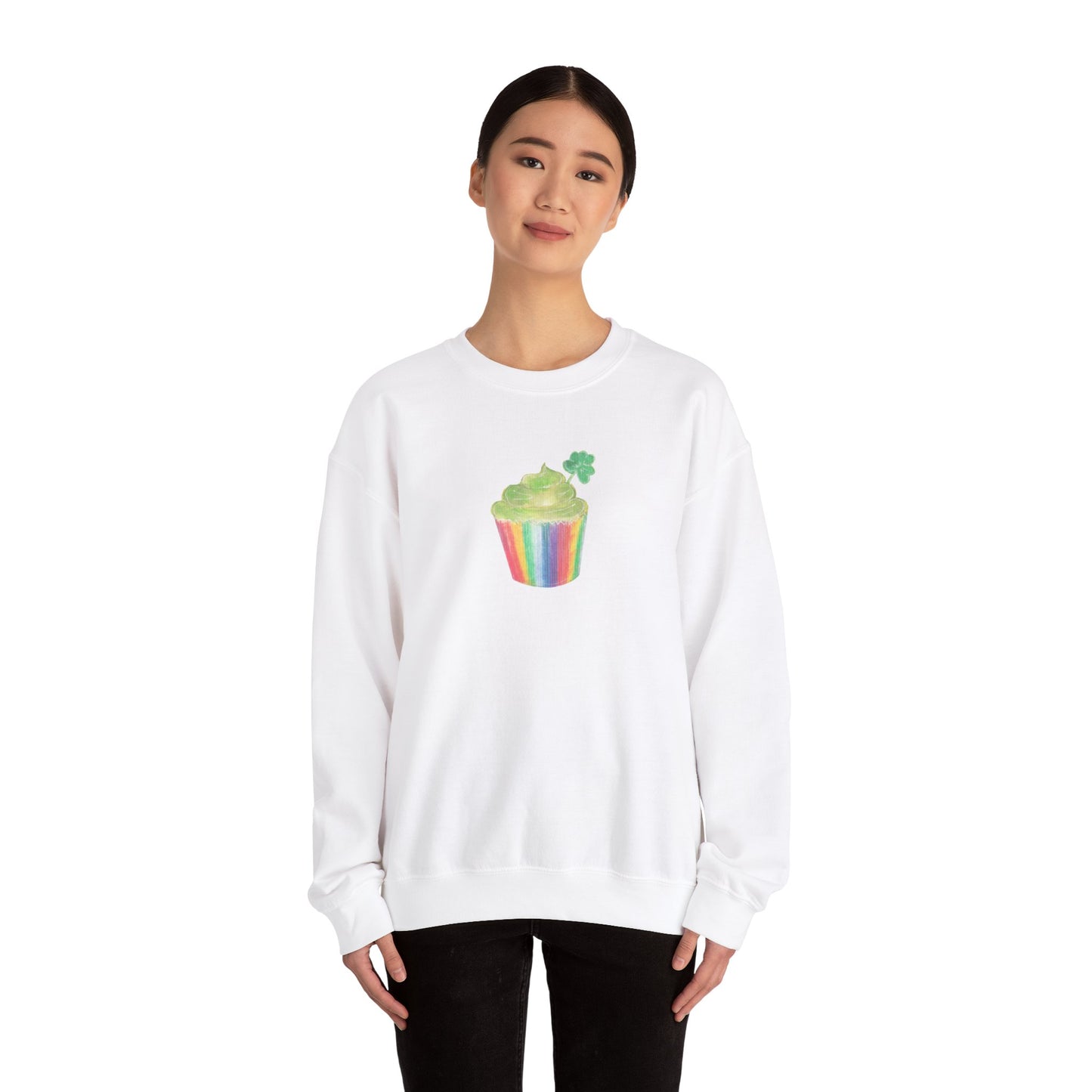 Rainbow Cupcake St Patrick’s Unisex Heavy Blend™ Crewneck Sweatshirt