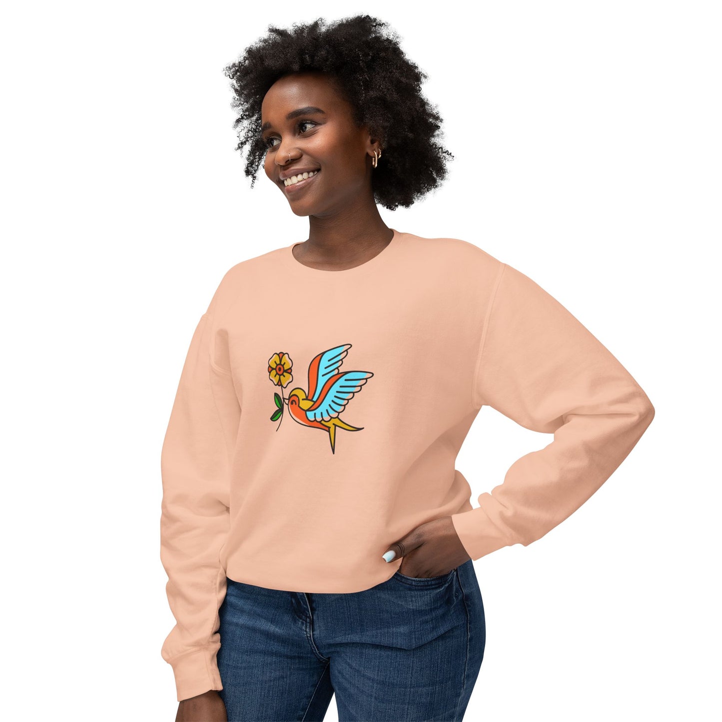 Sparrow Unisex Lightweight Crewneck Sweatshirt