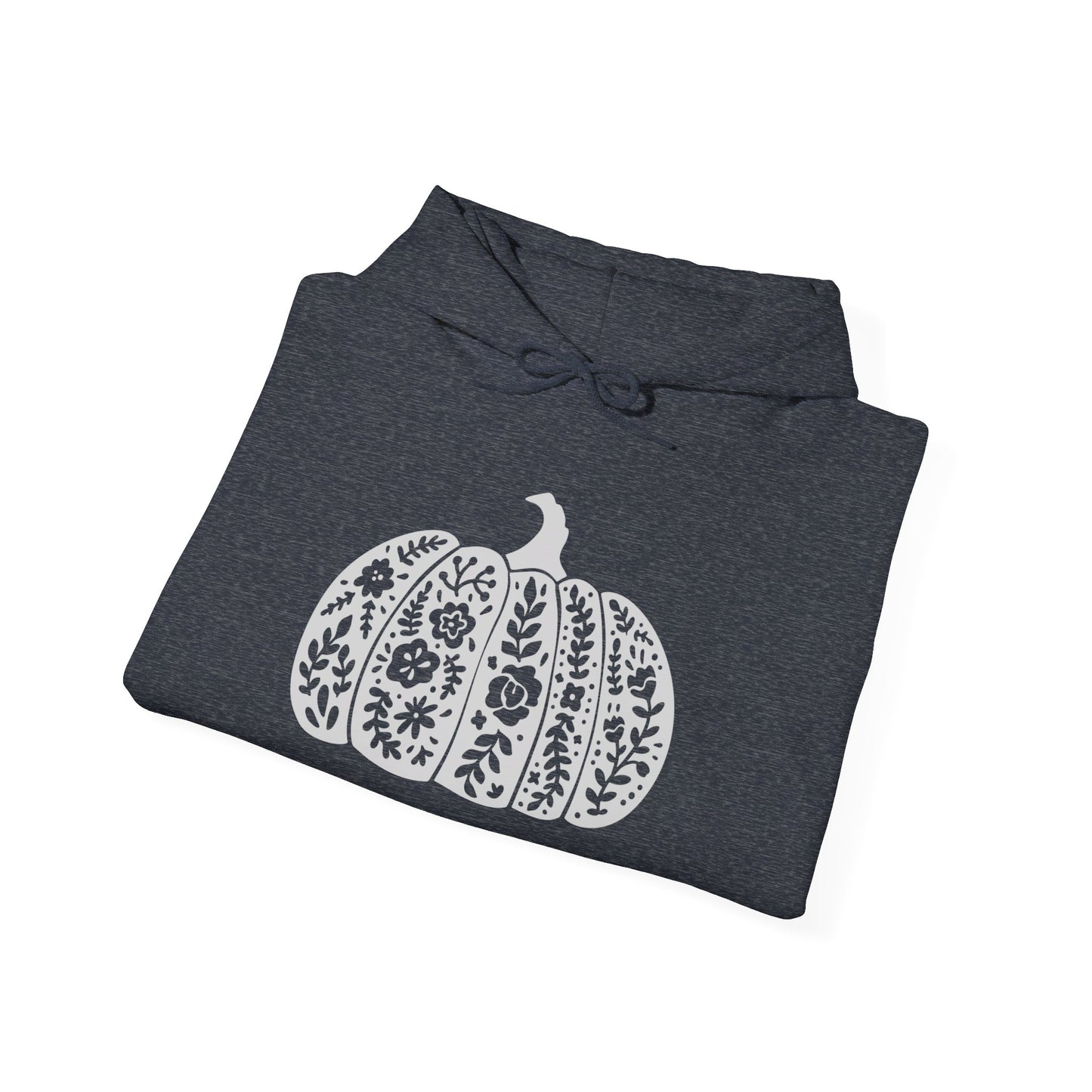 Heather Stencil Pumpkin Unisex Heavy Blend™ Hooded Sweatshirt