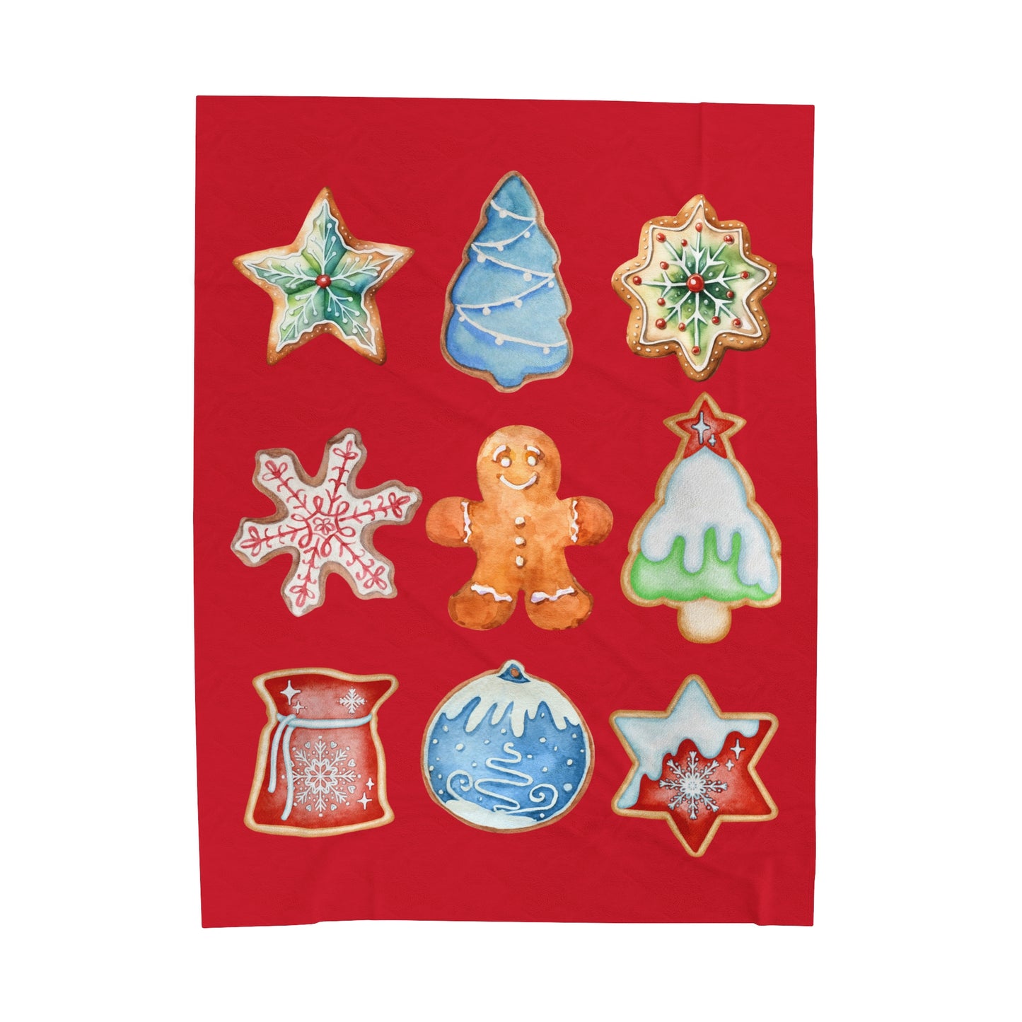 Iced Christmas Velveteen Plush Blanket