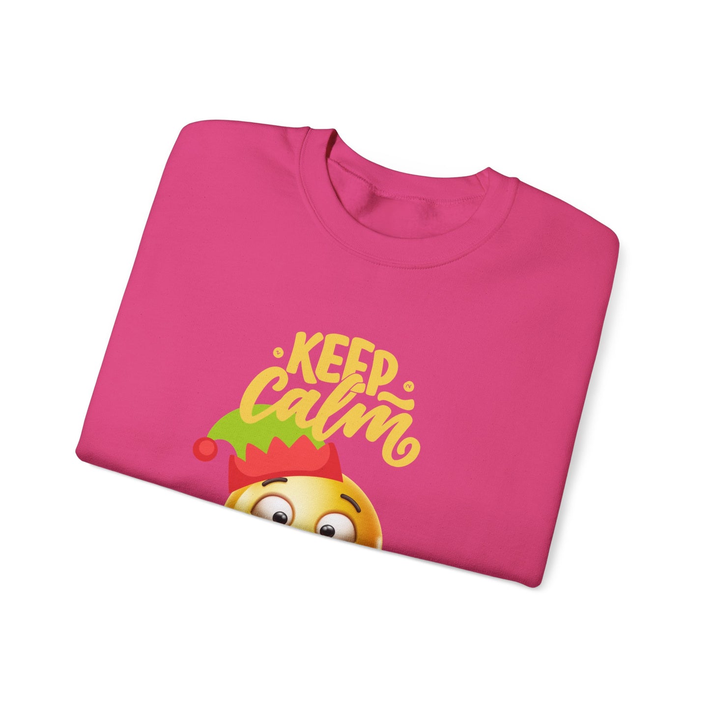 Keep Calm Emoji Christmas Unisex Heavy Blend™ Crewneck Sweatshirt