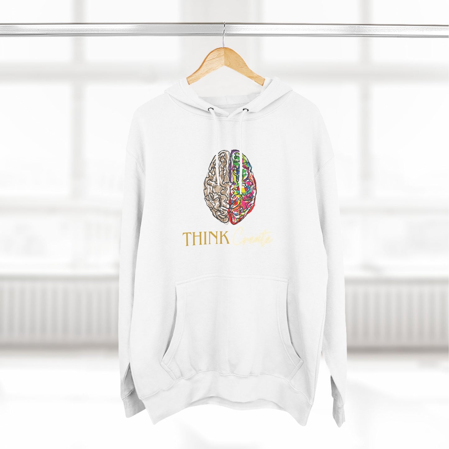 Think Create Three-Panel Fleece Hoodie