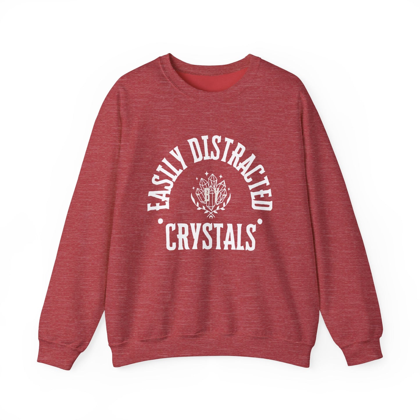 Easily Distracted by Crystals II Unisex Heavy Blend™ Crewneck Sweatshirt