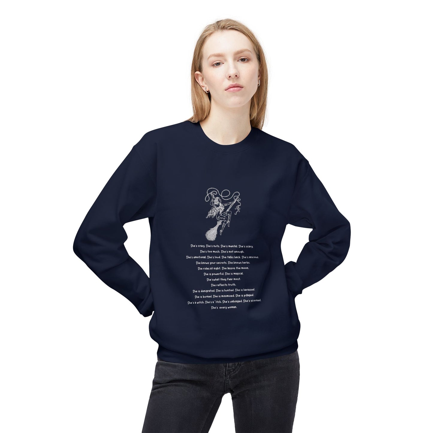 She’s Crazy Unisex Midweight Softstyle Fleece Crewneck Sweatshirt