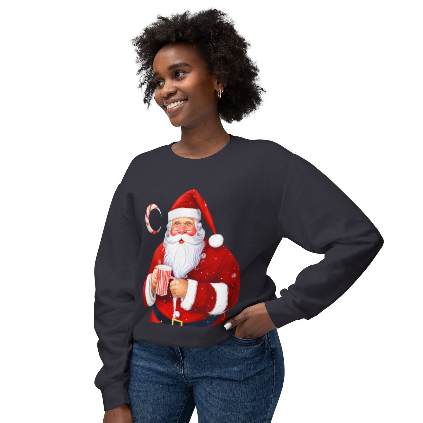 Vintage Santa Unisex Lightweight Crewneck Sweatshirt