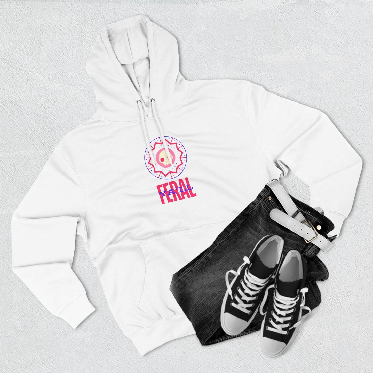 Feral Three-Panel Fleece Hoodie