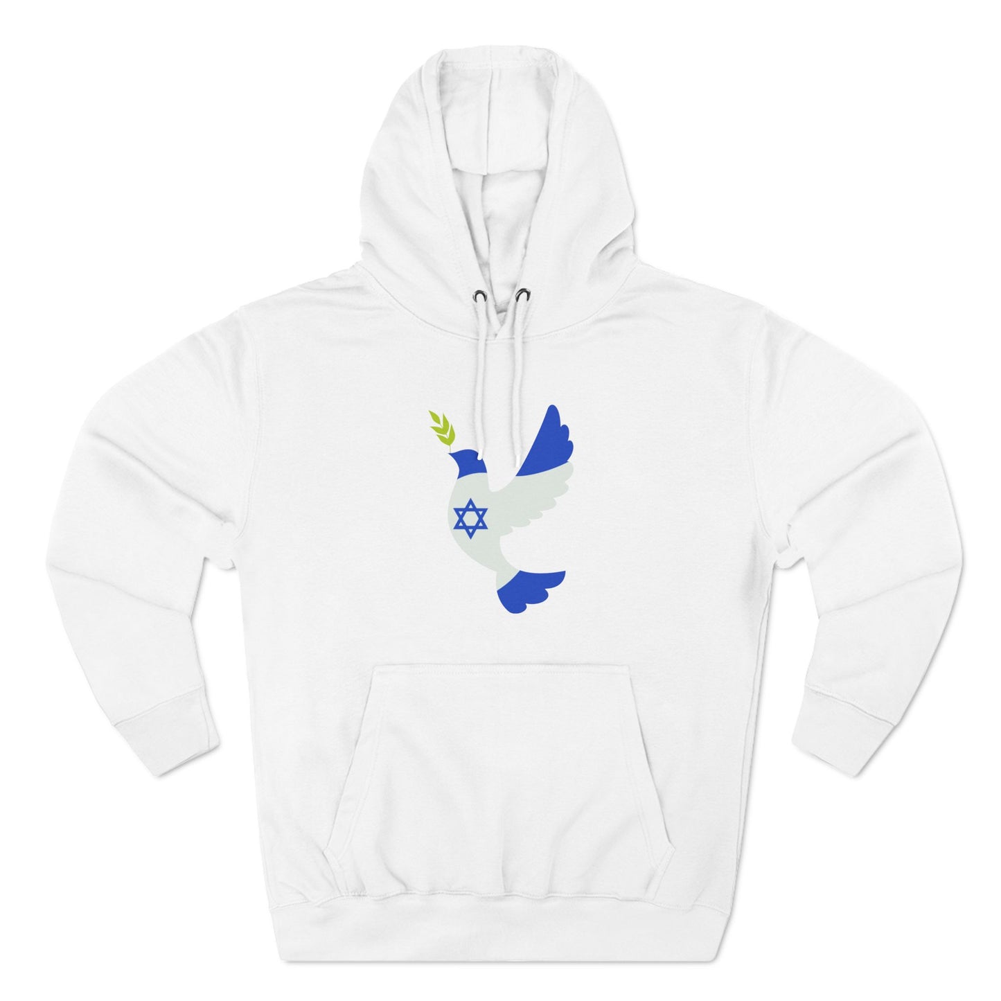 Hanukkah Dove Three-Panel Fleece Hoodie