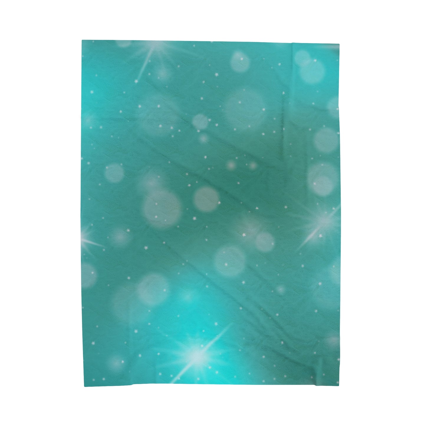 Turquoise Glimmer Velveteen Plush Blanket