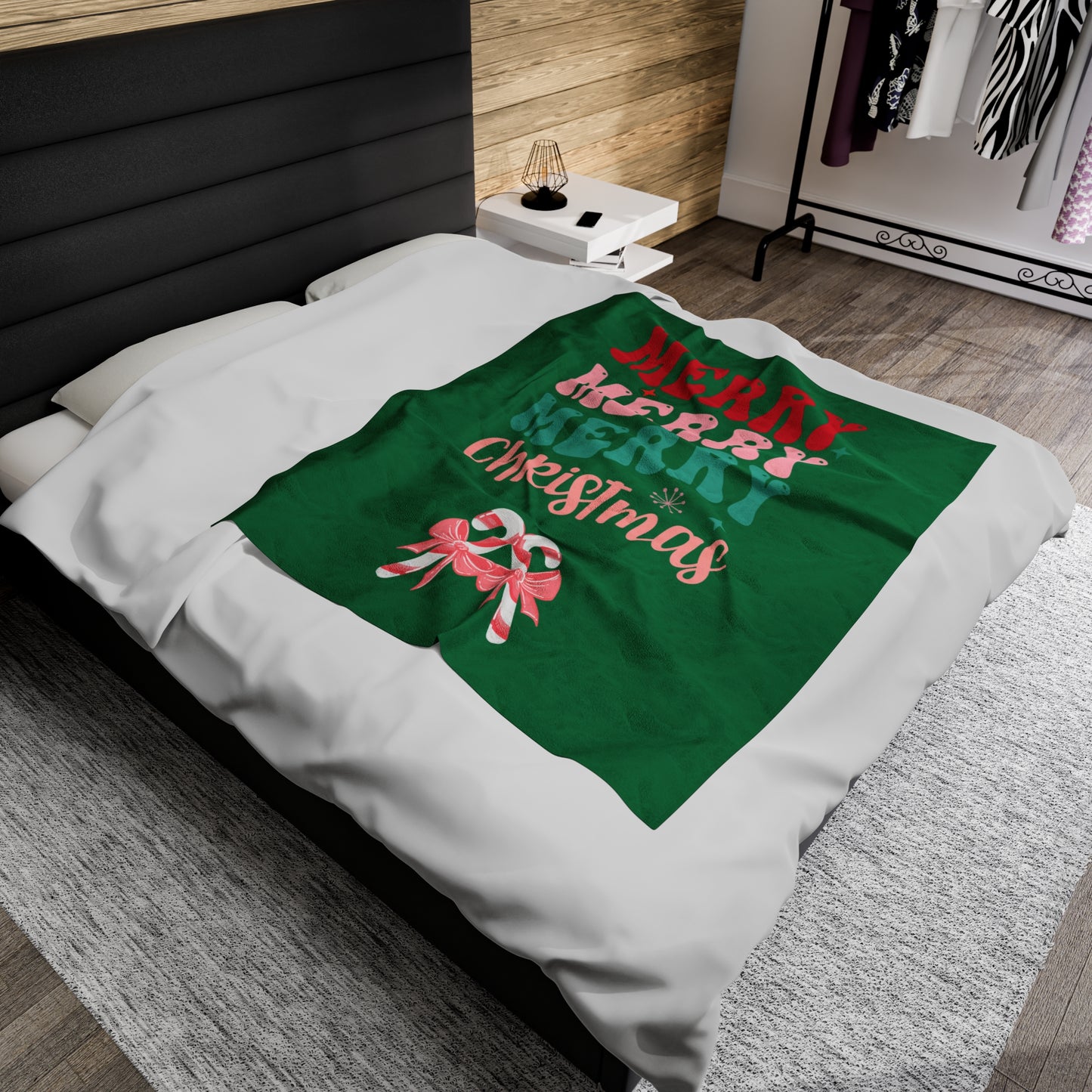 Merry Merry Velveteen Plush Blanket