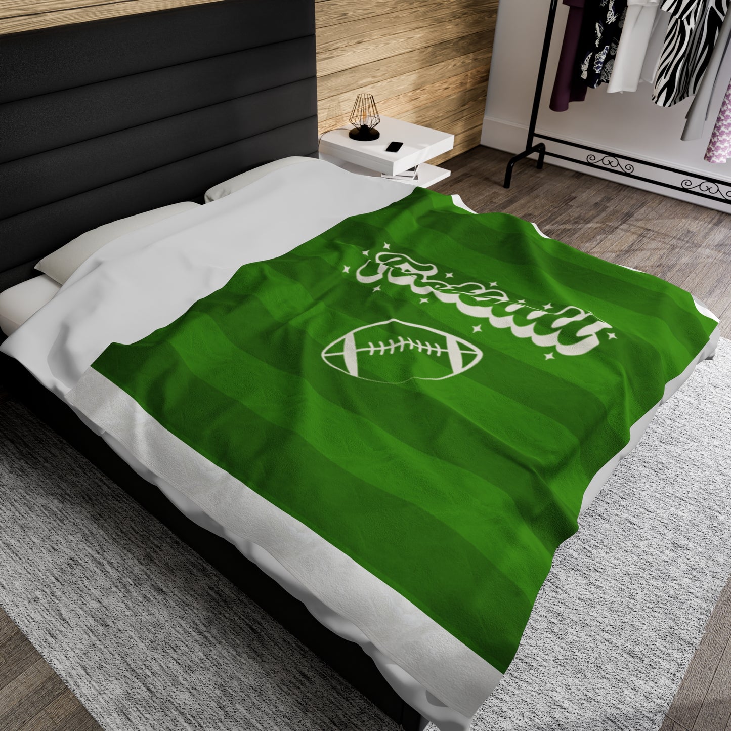 Football Field Velveteen Plush Blanket