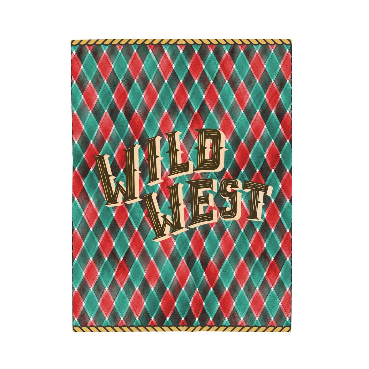 Wild West Velveteen Plush Blanket