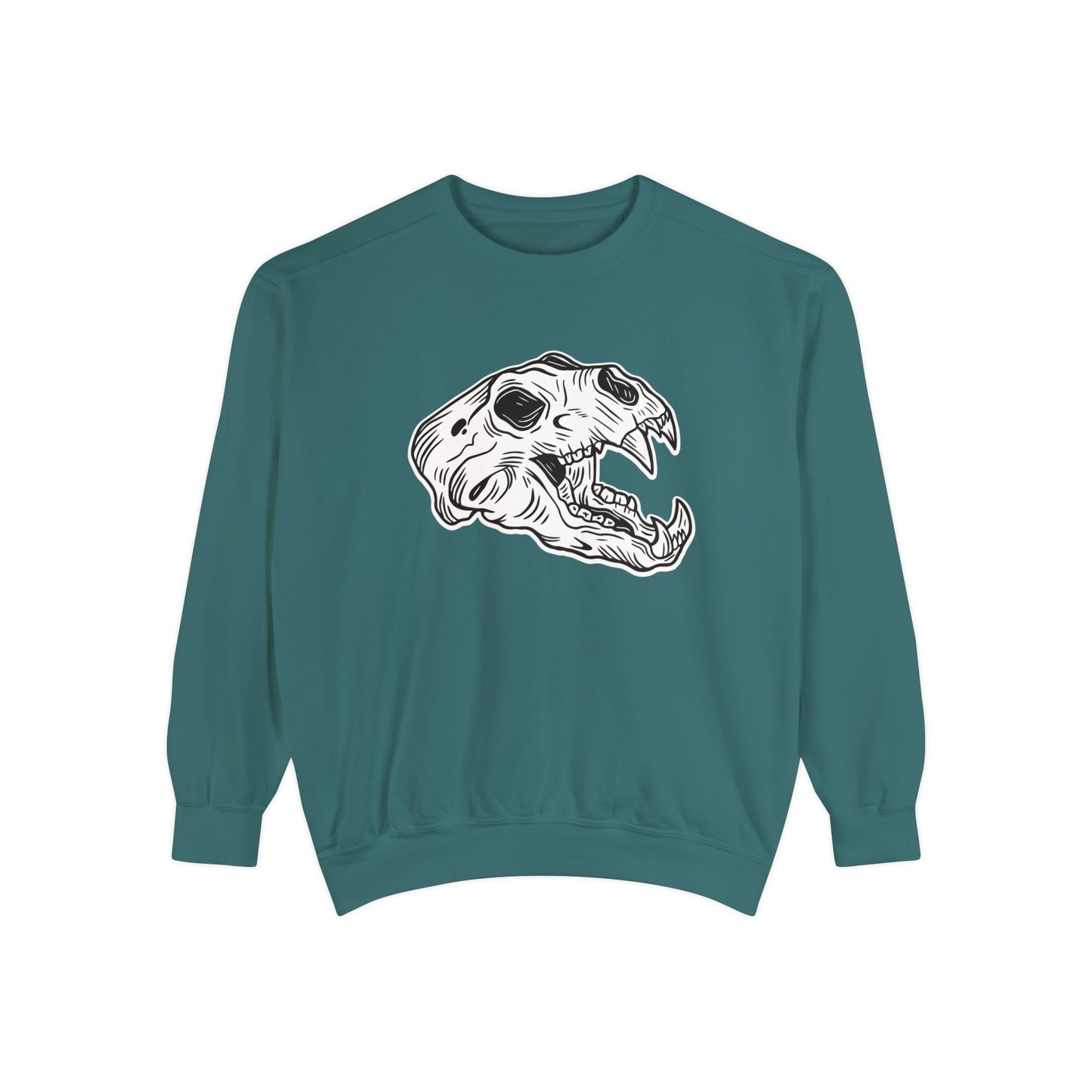 Dino Skull Unisex Garment-Dyed Sweatshirt