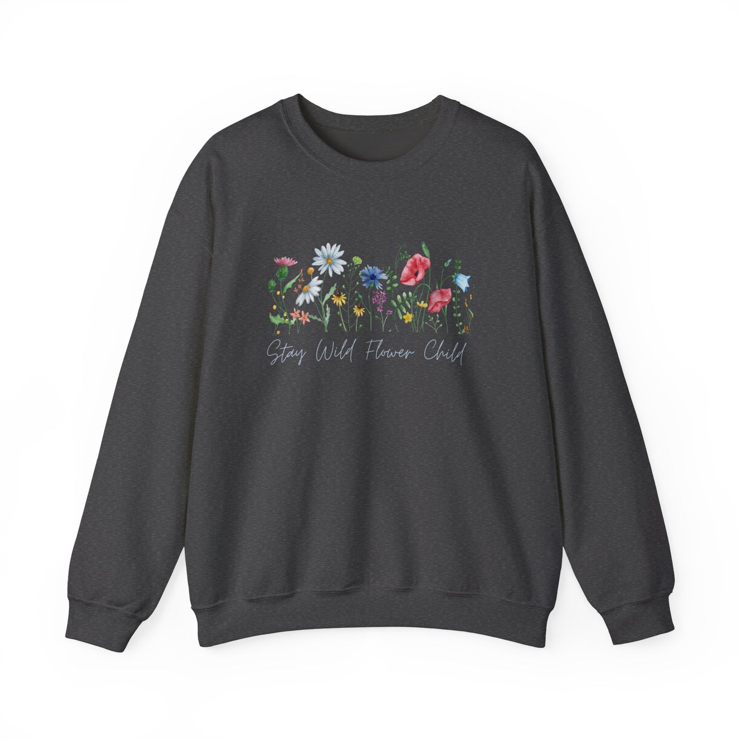 Stay Wild Flower Child II Unisex Heavy Blend™ Crewneck Sweatshirt