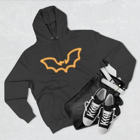 Neon Bat Three-Panel Fleece Hoodie