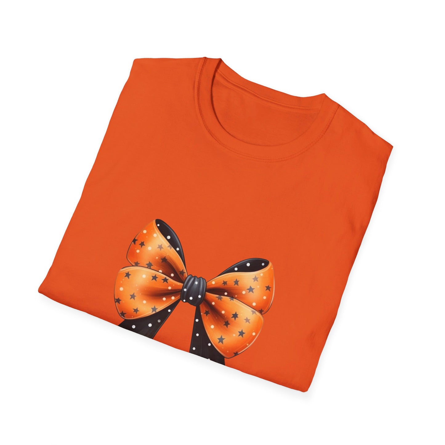 Orange & Black Bow Unisex Softstyle T-Shirt