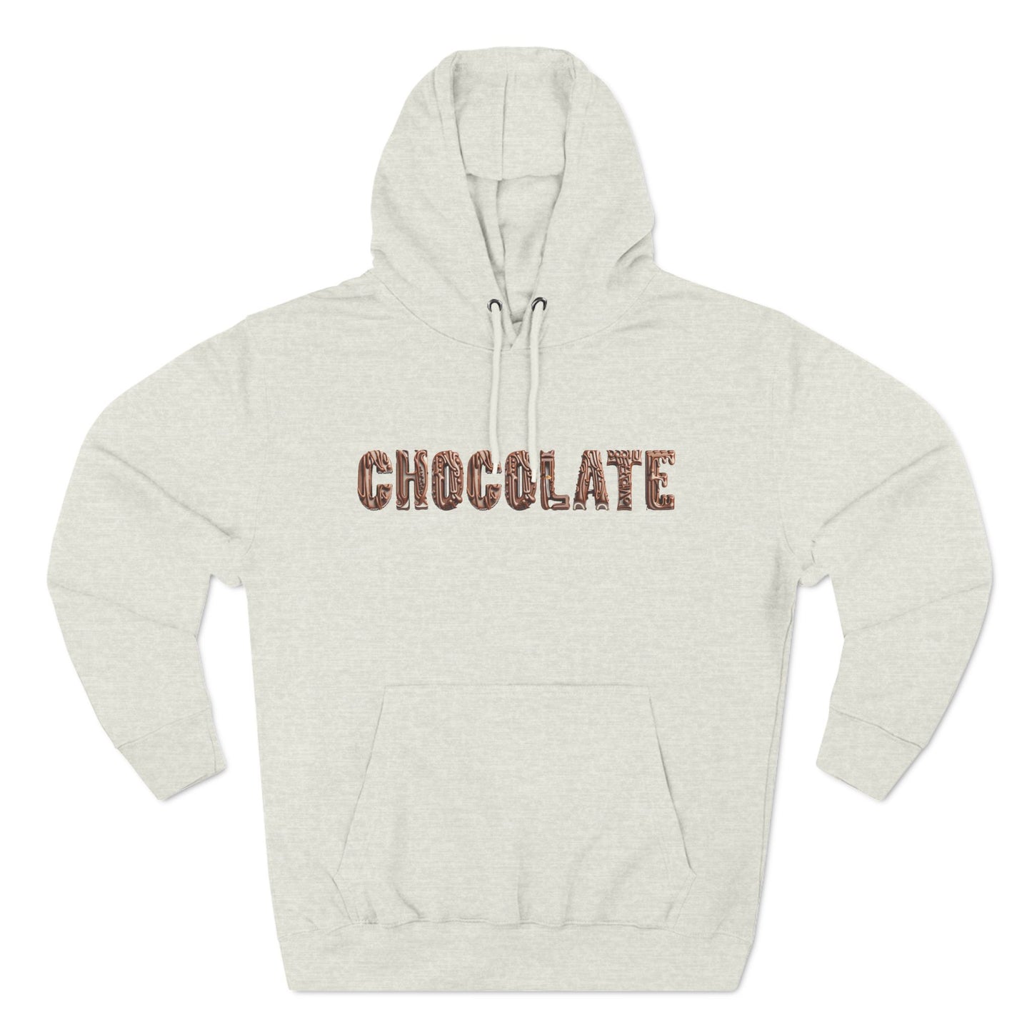 Chocolate Three-Panel Fleece Hoodie