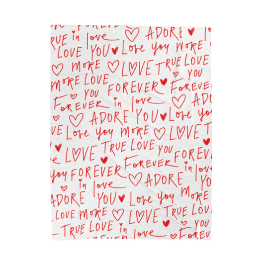 Adore You Valentine Plush Blanket