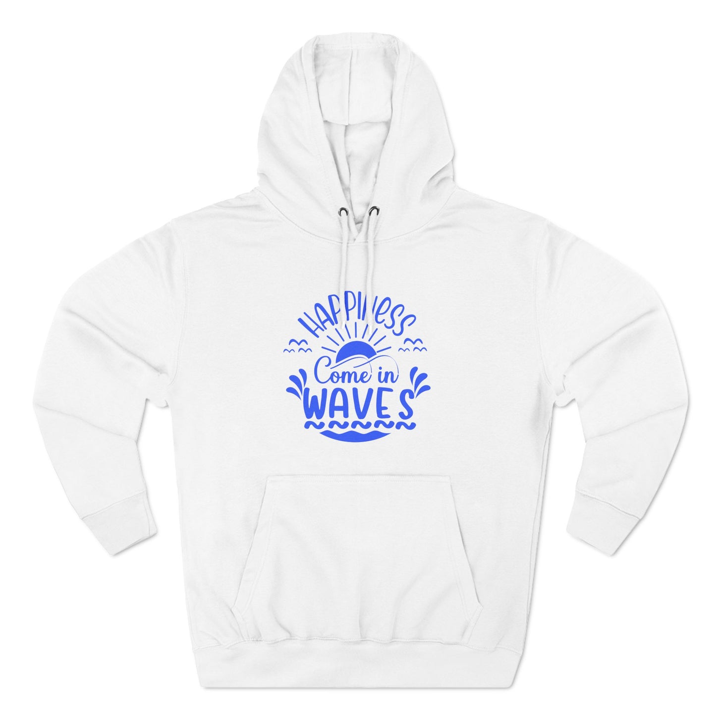 Happiness Waves Three-Panel Fleece Hoodie