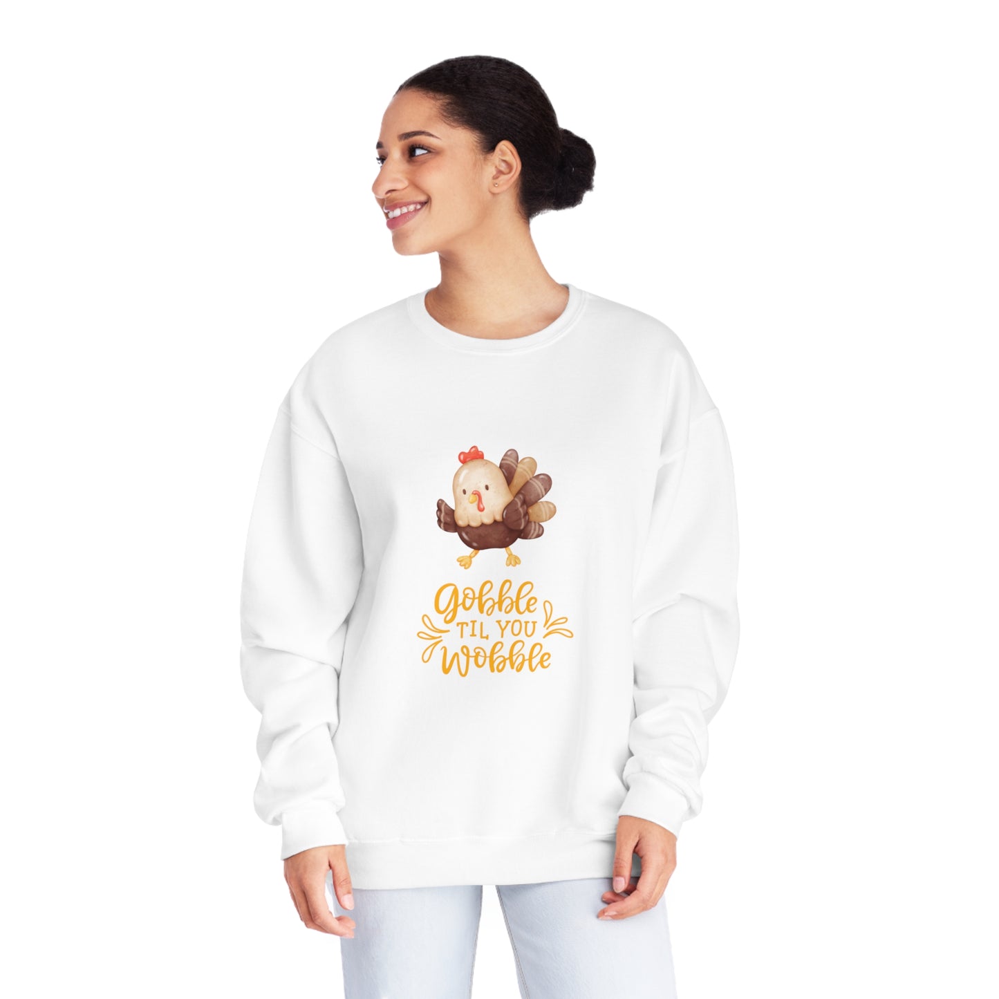 Watercolor Gobble Unisex NuBlend® Crewneck Sweatshirt