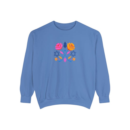 Hanukkah Unisex Garment-Dyed Sweatshirt