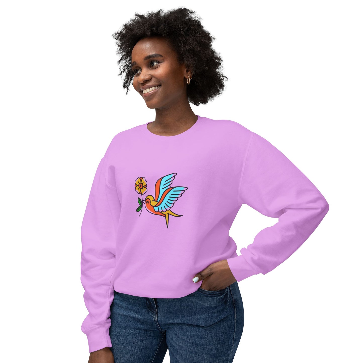 Sparrow Unisex Lightweight Crewneck Sweatshirt