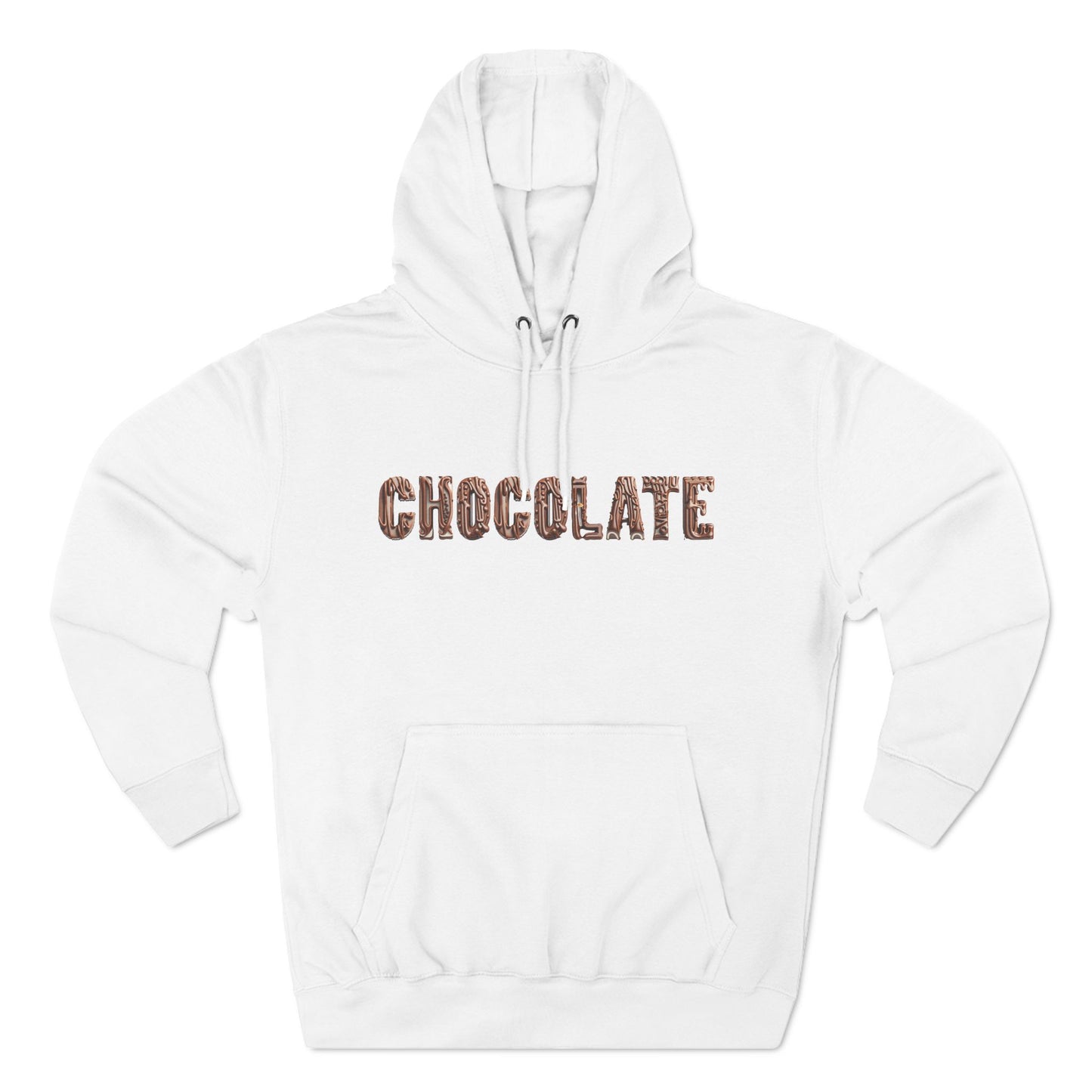 Chocolate Three-Panel Fleece Hoodie