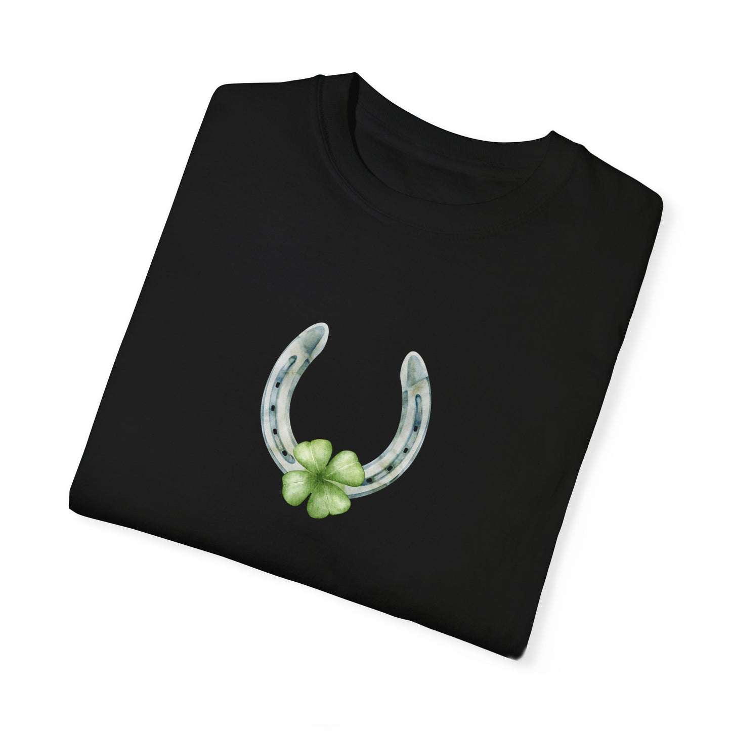 Lucky Horseshoe II St Patrick’s Day Unisex Garment-Dyed T-shirt