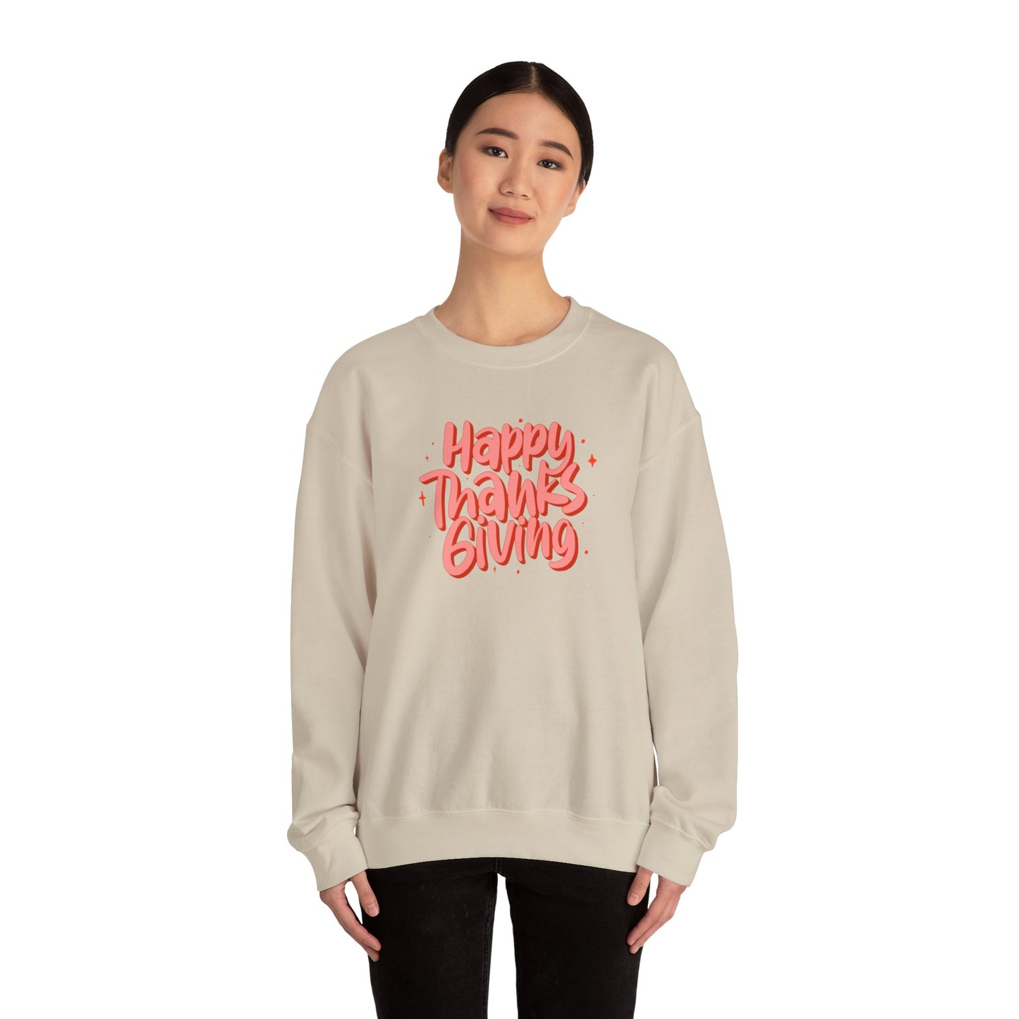 Happy Thanks Unisex Heavy Blend™ Crewneck Sweatshirt