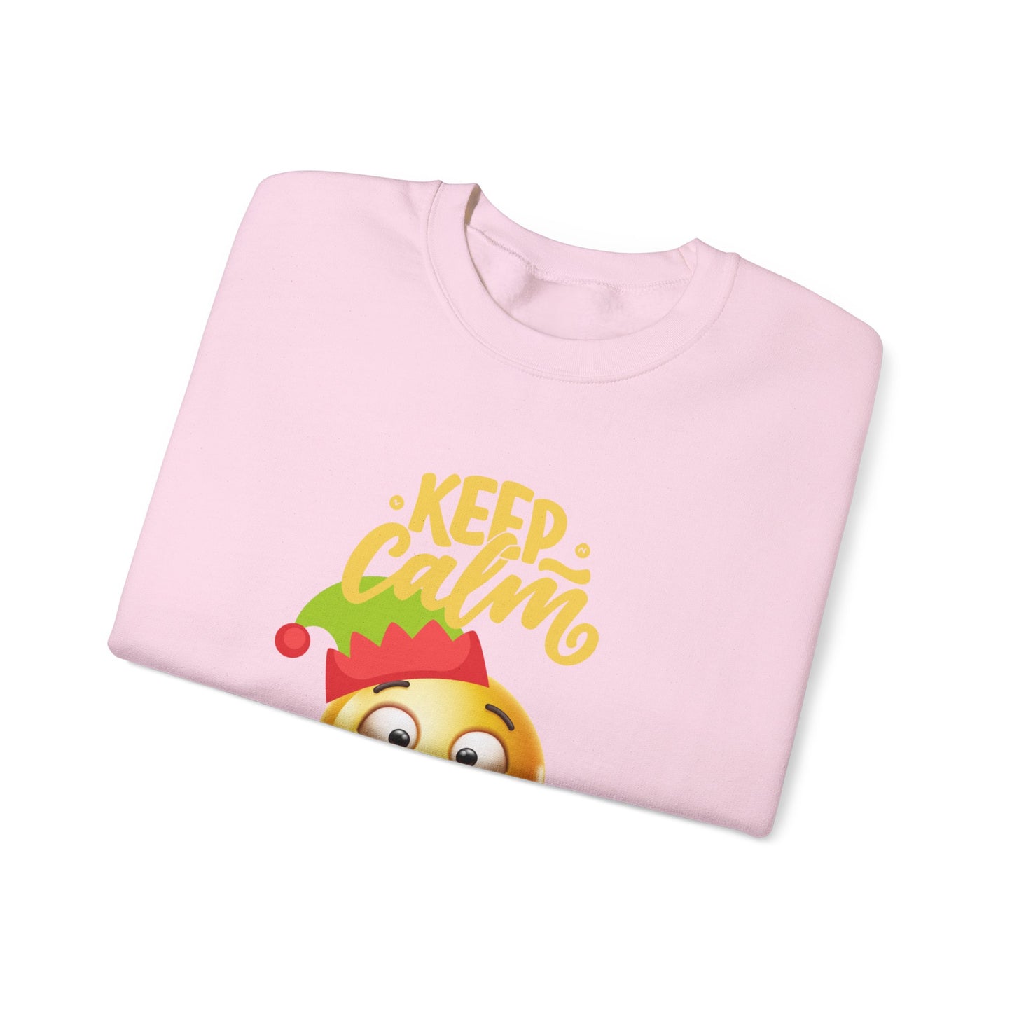 Keep Calm Emoji Christmas Unisex Heavy Blend™ Crewneck Sweatshirt