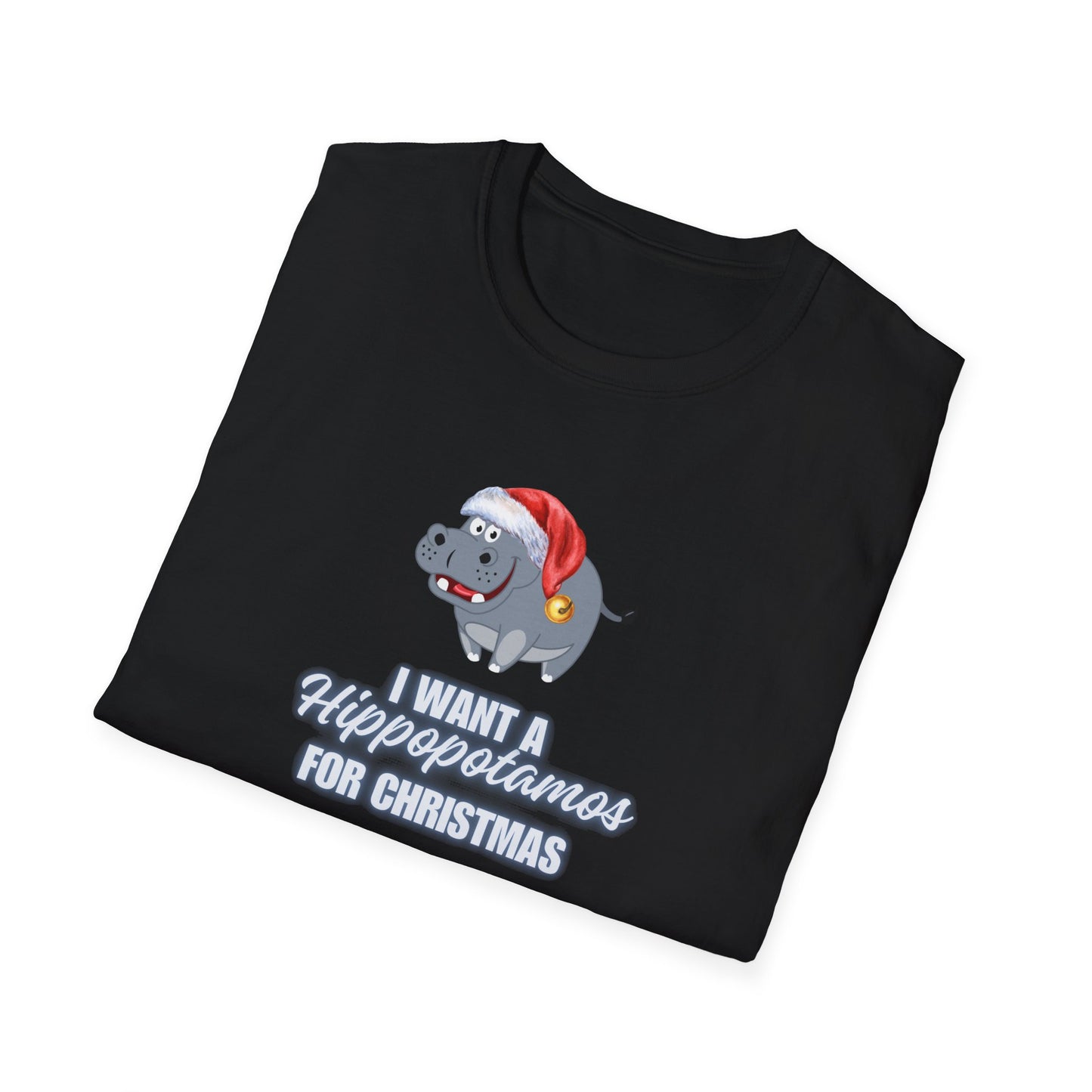 Hippopotamus for Christmas Unisex Softstyle T-Shirt